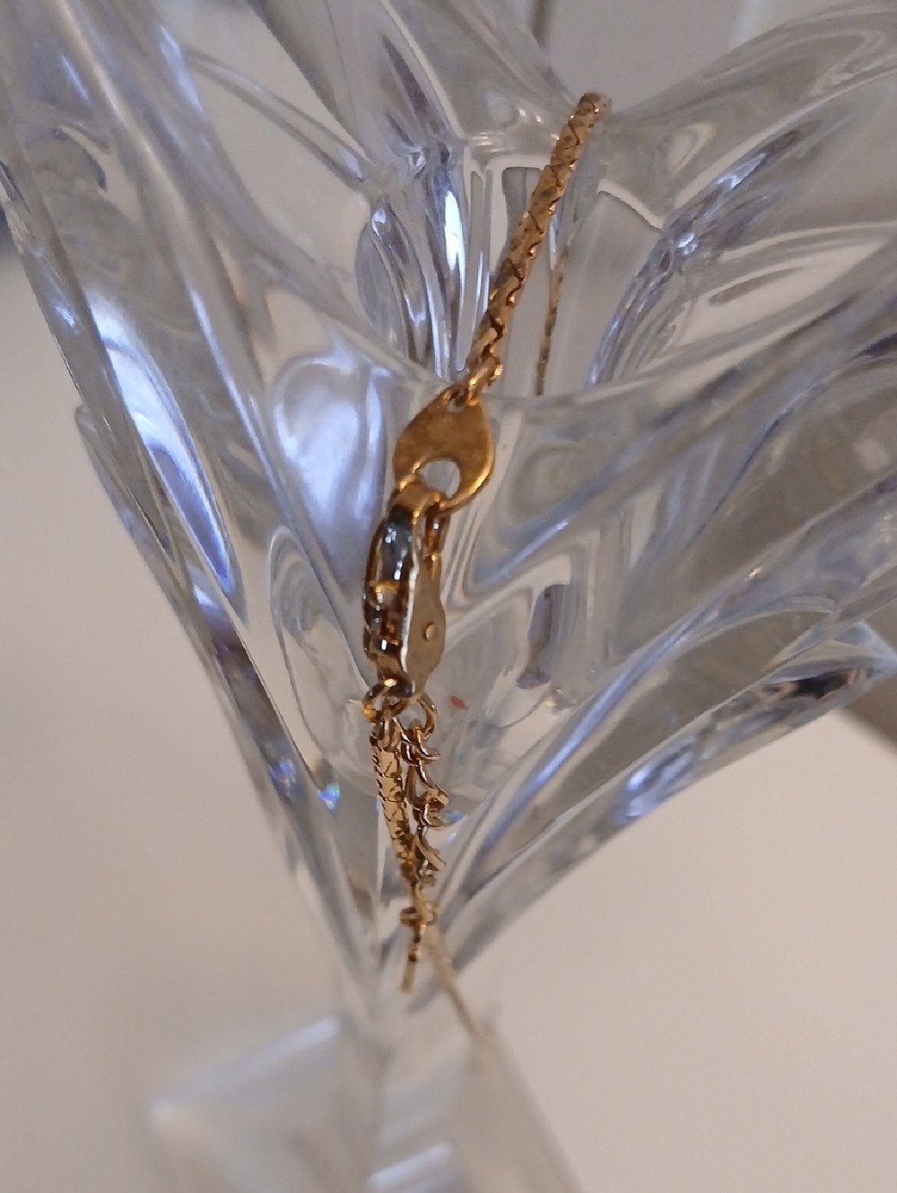 Yves Saint Laurent Gold Rhinestone Necklace 17 " - Picture 4 of 11